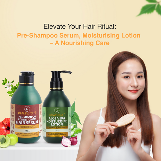 ​Pre shampoo conditioning hair serum + Aloe vera moisturising lotion - Glamacious